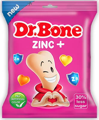 Жевательный мармелад Dr.Bone, обогащенный цинком